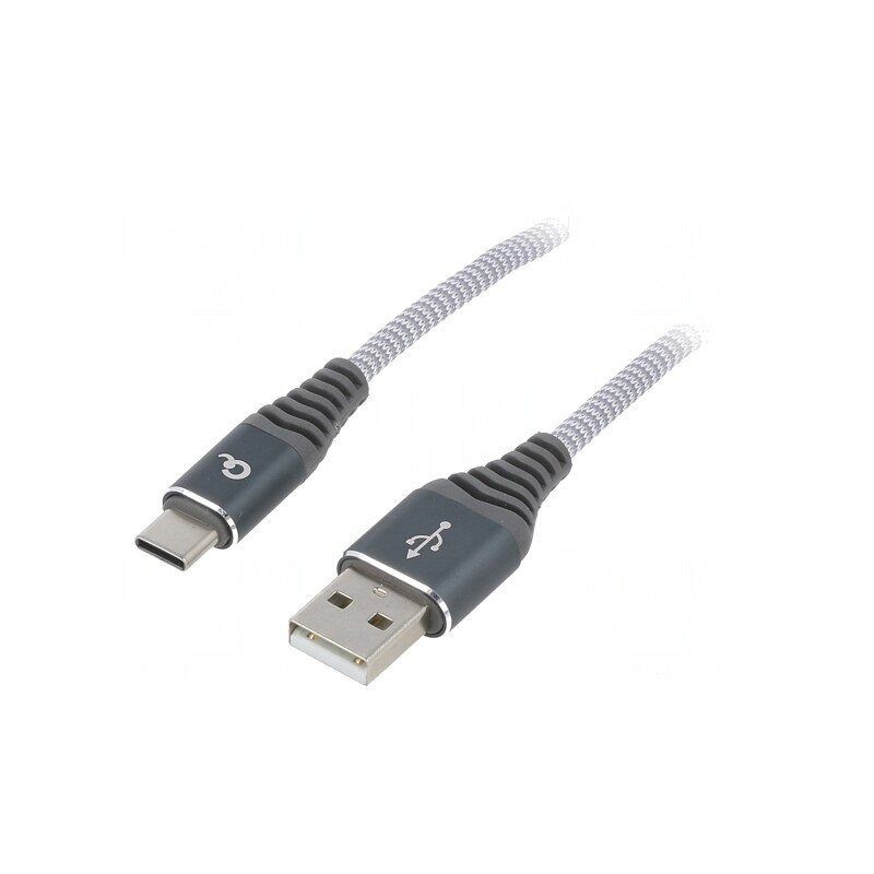Cablu USB 2.0 USB A la USB C Aurit 1m Gri 480Mbps | Electronic-mag.ro | Componente Electronice Cablu USB 2.0 USB A la USB C Aurit 1m Gri 480Mbps | Electronic-mag.ro | Componente Electronice