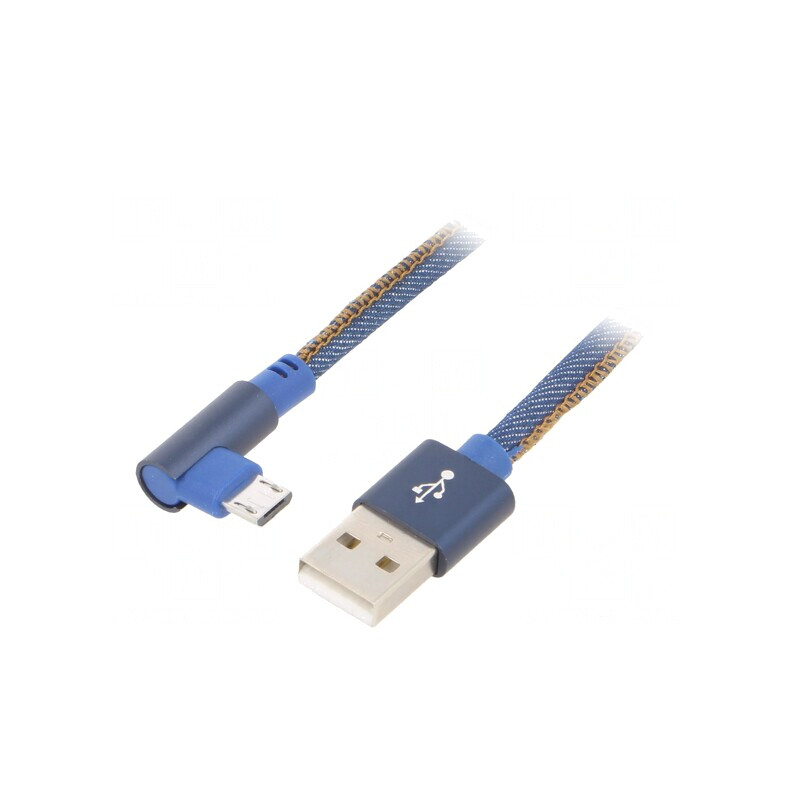 Cablu USB 2.0 A la Micro B Unghi Aurit | Electronic-mag.ro | Componente Electronice