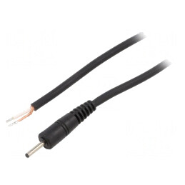 Cablu DC 2,35/0,7mm Negru 0,5m | Electronic-mag.ro | Componente Electronice
