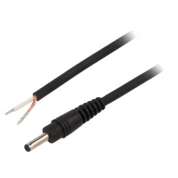 Cablu Alimentare DC 3,5/1,3 Negru 0,5m | Electronic-mag.ro | Componente Electronice