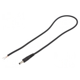 Cablu Alimentare DC 4.0/1.7 Negru 0.5m | Electronic-mag.ro | Componente Electronice