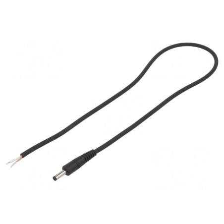 Cablu Alimentare DC 4.0/1.7 Negru 0.5m | Electronic-mag.ro | Componente Electronice
