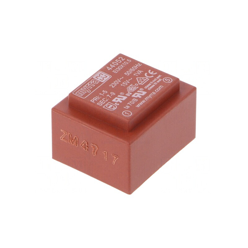 Transformator Încapsulat 1VA 230VAC 15V 67mA PCB | Electronic-mag.ro | Componente Electronice