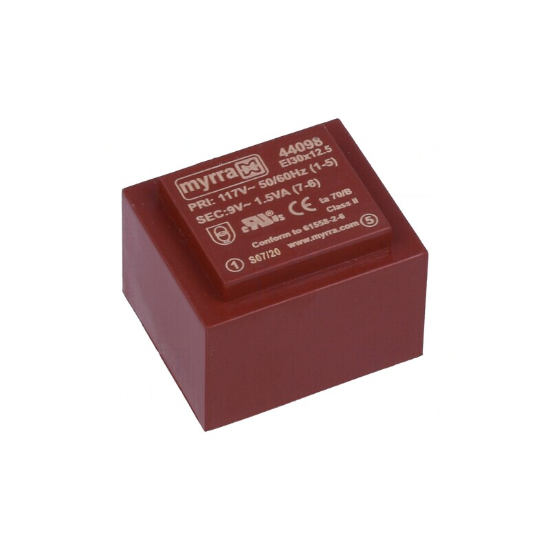 Transformator Încapsulat 1,5VA 117VAC 9V 167mA PCB | Electronic-mag.ro | Componente Electronice