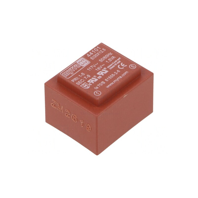 Transformator încapsulat 18V 83mA PCB 1,5VA 117VAC | Electronic-mag.ro | Componente Electronice