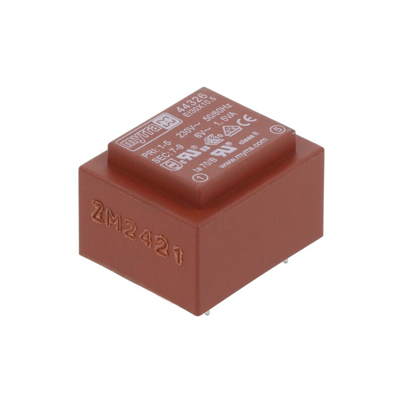 Transformator încapsulat 1,5VA 230V 6V 250mA PCB | Electronic-mag.ro | Componente Electronice