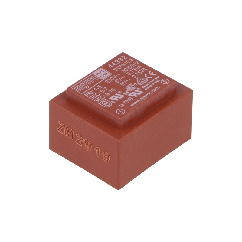 Transformator încapsulat 1,5VA 230V 6V PCB | Electronic-mag.ro | Componente Electronice