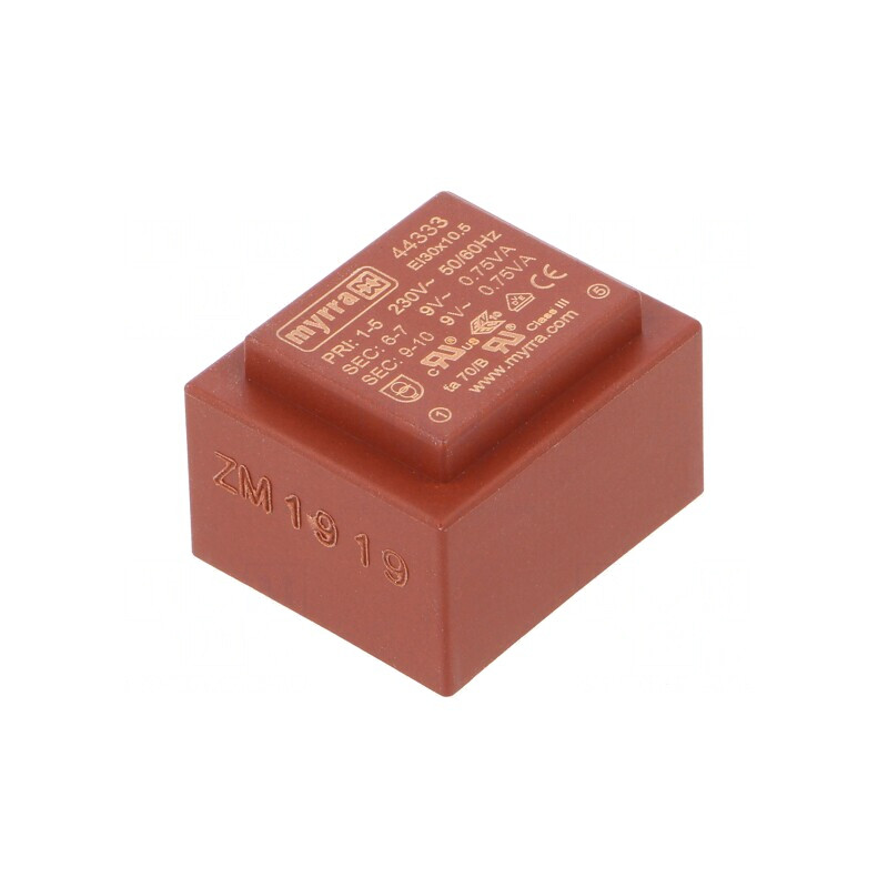 Transformator încapsulat 1,5VA 230V 9V PCB | Electronic-mag.ro | Componente Electronice
