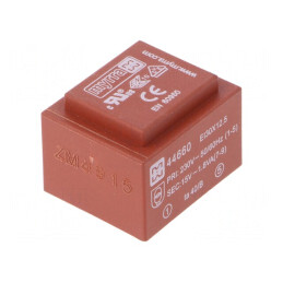 Transformator Încapsulat 1,8VA 230V 15V 120mA PCB | Electronic-mag.ro | Componente Electronice