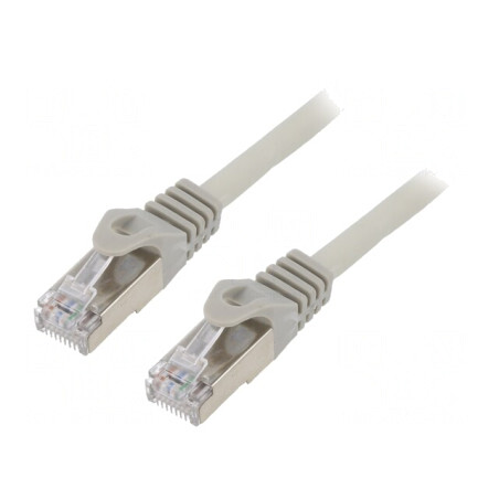 Patch cord S/FTP Cat6a 2m Gri LSZH Aurit | Electronic-mag.ro | Componente Electronice