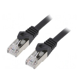 Patch cord S/FTP 6a Cu LSZH negru 2m Cablexpert | Electronic-mag.ro | Componente Electronice