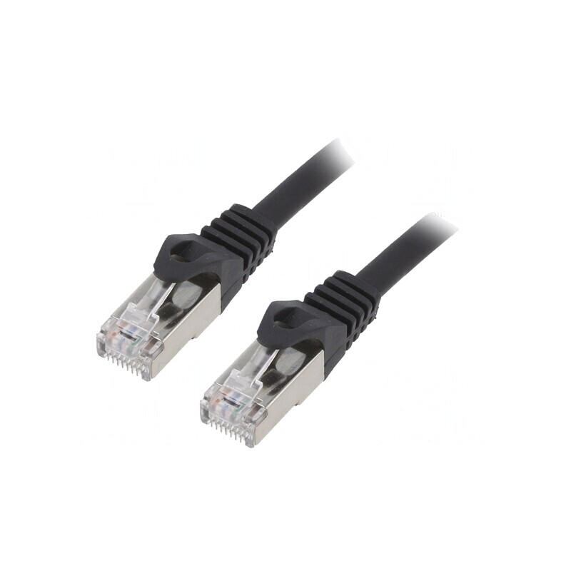 Patch cord S/FTP 6a Cu LSZH negru 2m Cablexpert | Electronic-mag.ro | Componente Electronice