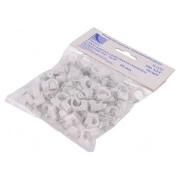 Suport Cablu Rotund Alb 10mm 100buc | Electronic-mag.ro | Componente Electronice