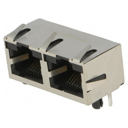Soclu RJ45 Cat 5 Ecranat 8p8c THT | Electronic-mag.ro | Componente Electronice