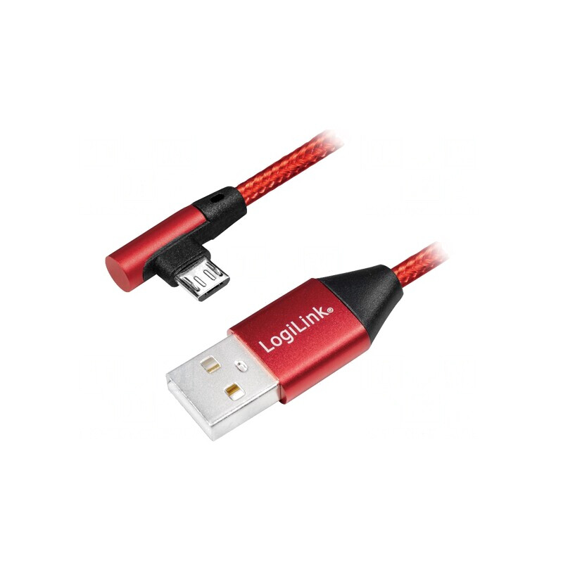 Cablu USB 2.0 A la Micro B în unghi 0,3m | Electronic-mag.ro | Componente Electronice
