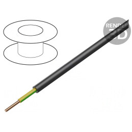 Cablu Electric Rotund NYY 1G6mm2 Cu PVC Negru 600V/1kV | Electronic-mag.ro | Componente Electronice