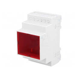 Carcasă polistiren gri pentru șină DIN 90x52x65mm | Electronic-mag.ro | Componente Electronice