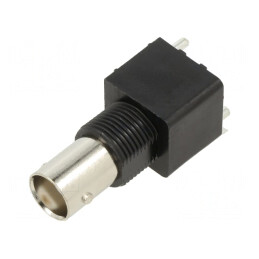 Conector BNC pentru PCB 50 Ohm Negru | Electronic-mag.ro | Componente Electronice