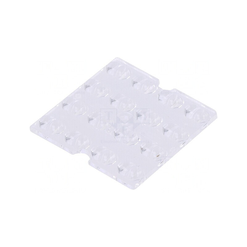Lentilă LED Pătrată Transparentă PMMA | Electronic-mag.ro | Componente Electronice