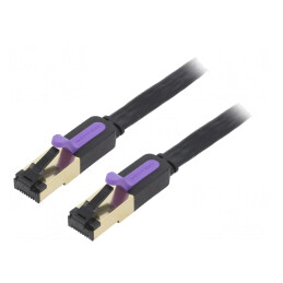 Patch cord U/FTP negru 1m aurit | Electronic-mag.ro | Componente Electronice