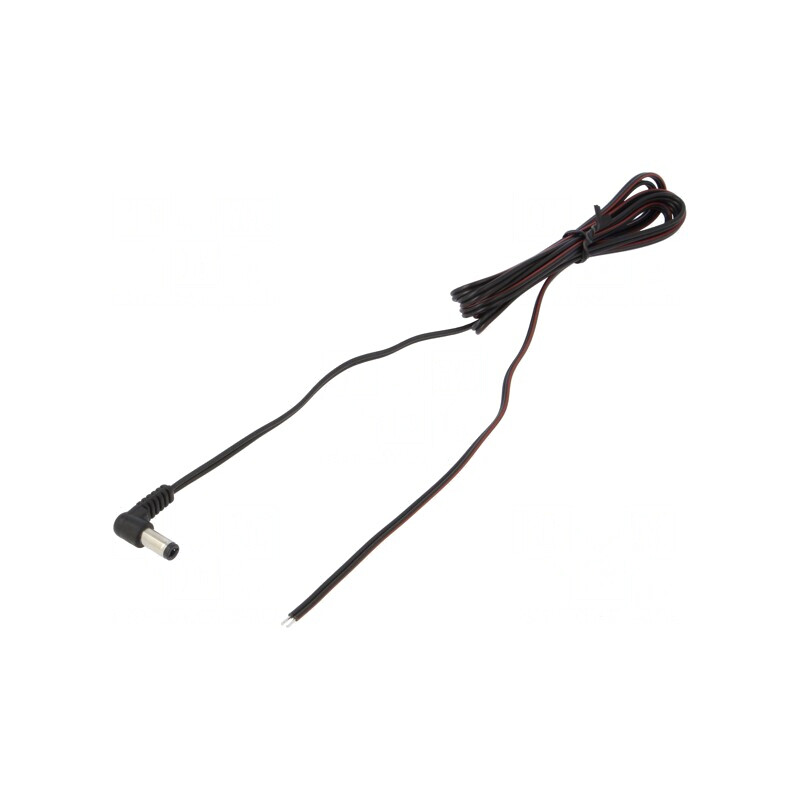 Cablu Alimentare DC 5,5/2,5mm Negru 1,5m | Electronic-mag.ro | Componente Electronice
