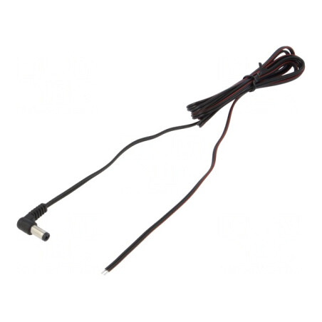 Cablu Alimentare DC 5,5/2,5mm Negru 1,5m | Electronic-mag.ro | Componente Electronice