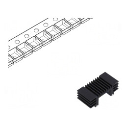 Radiator Extrudat Negru 12.7mm x 25.91mm | Electronic-mag.ro | Componente Electronice
