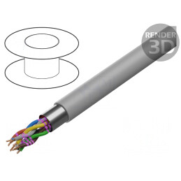 Cablu Ecranat 4x2x0.5mm PVC Gri | Electronic-mag.ro | Componente Electronice