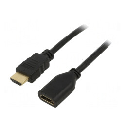 Cablu HDMI 2.0 HDCP 2.2 1m Negru | Electronic-mag.ro | Componente Electronice