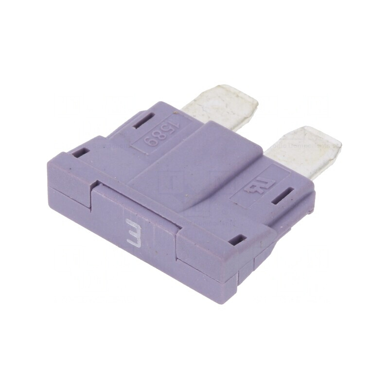 Siguranță Auto 3A 250VAC 58VDC 19mm UNIVAL | Electronic-mag.ro | Componente Electronice