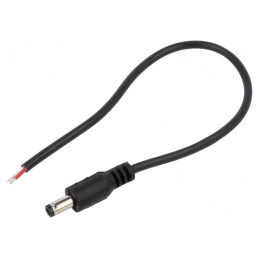 Cablu Alimentare DC 5,5/2,5 Negru 0,25m | Electronic-mag.ro | Componente Electronice