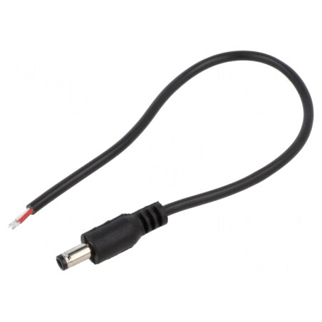 Cablu Alimentare DC 5,5/2,5 Negru 0,25m | Electronic-mag.ro | Componente Electronice