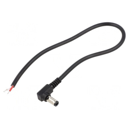 Cablu DC 5,5/2,5 mm 0,25m Negru | Electronic-mag.ro | Componente Electronice