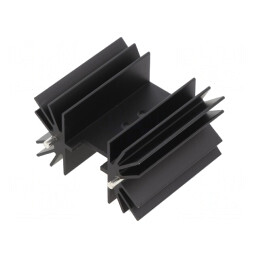 Radiator extrudat negru 25x41.6mm TO218/TO220/TO247 | Electronic-mag.ro | Componente Electronice