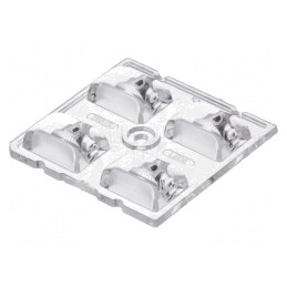 Lentilă LED pătrată transparentă 7.7mm | Electronic-mag.ro | Componente Electronice