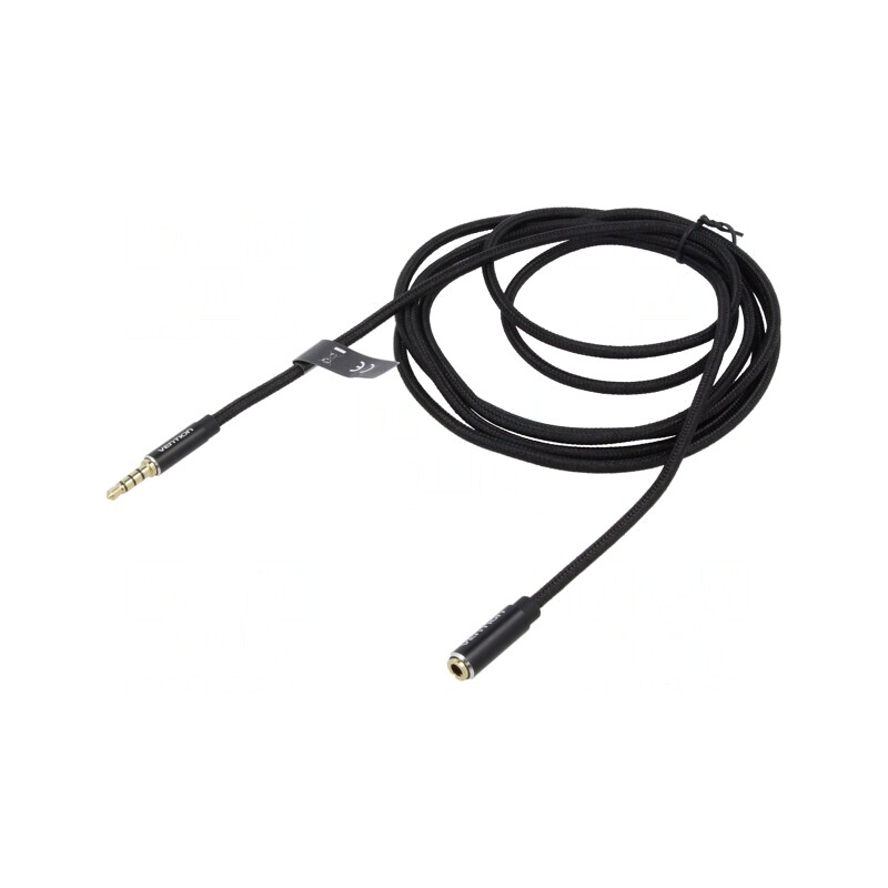 Cablu Audio Jack 3,5mm 4pin 0,5m Negru | Electronic-mag.ro | Componente Electronice