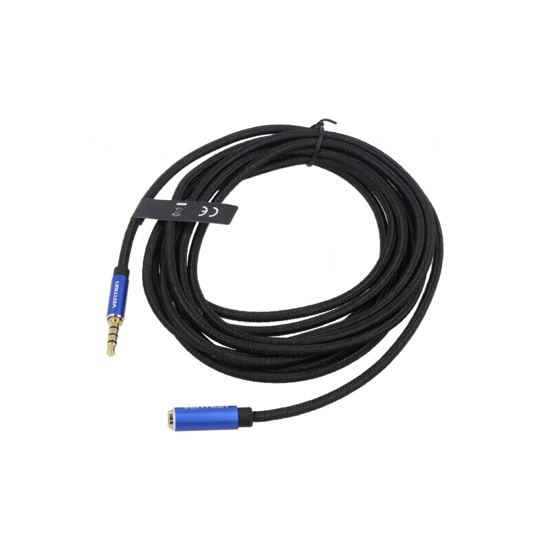 Cablu Audio Jack 3,5mm 4 pini 0,5m Negru | Electronic-mag.ro | Componente Electronice