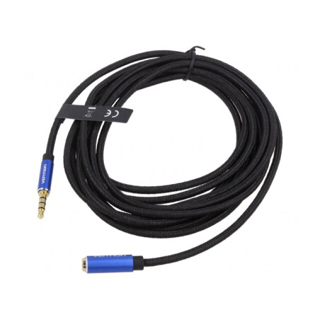 Cablu Audio Jack 3,5mm 4 pini 0,5m Negru | Electronic-mag.ro | Componente Electronice