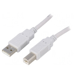 Cablu USB 2.0 A-B 5m gri