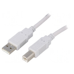 Cablu USB 2.0 A-B 5m gri | Electronic-mag.ro | Componente Electronice