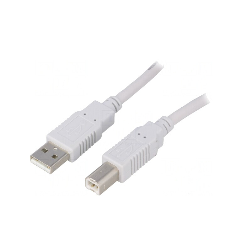 Cablu USB 2.0 A-B 5m gri | Electronic-mag.ro | Componente Electronice