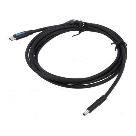 Cablu USB 2.0 USB B Mini la USB C 2m Negru | Electronic-mag.ro | Componente Electronice