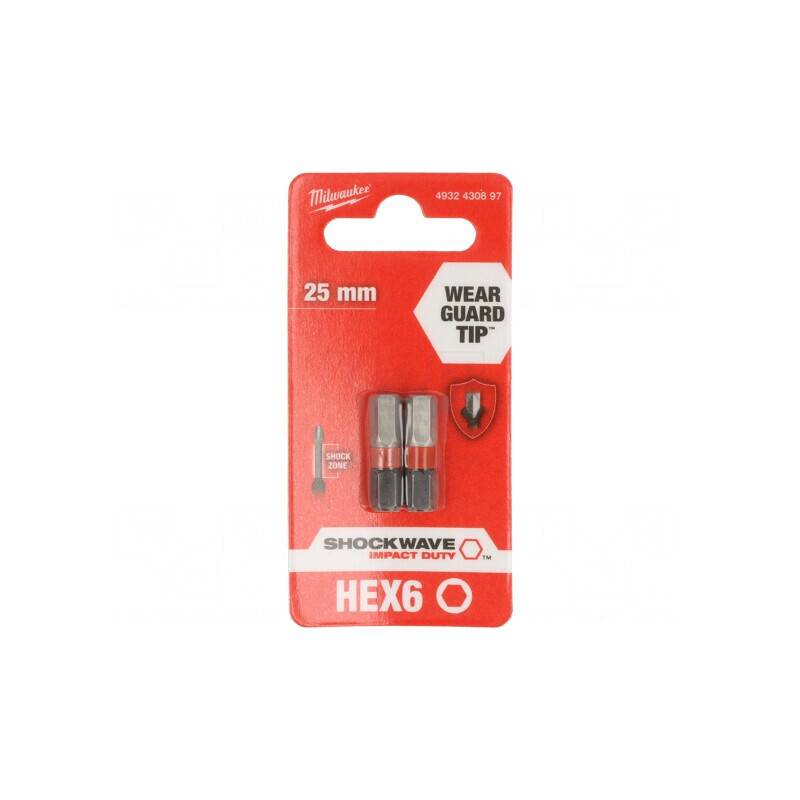 Capăt de şurubelniţă imbus HEX 6mm 25mm 2buc. | Electronic-mag.ro | Componente Electronice