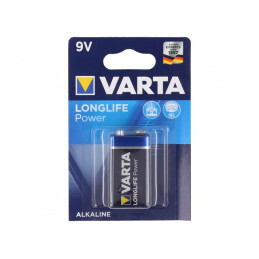 Baterie Alcalină 9V Nereîncărcabilă LONGLIFE Power | Electronic-mag.ro | Componente Electronice