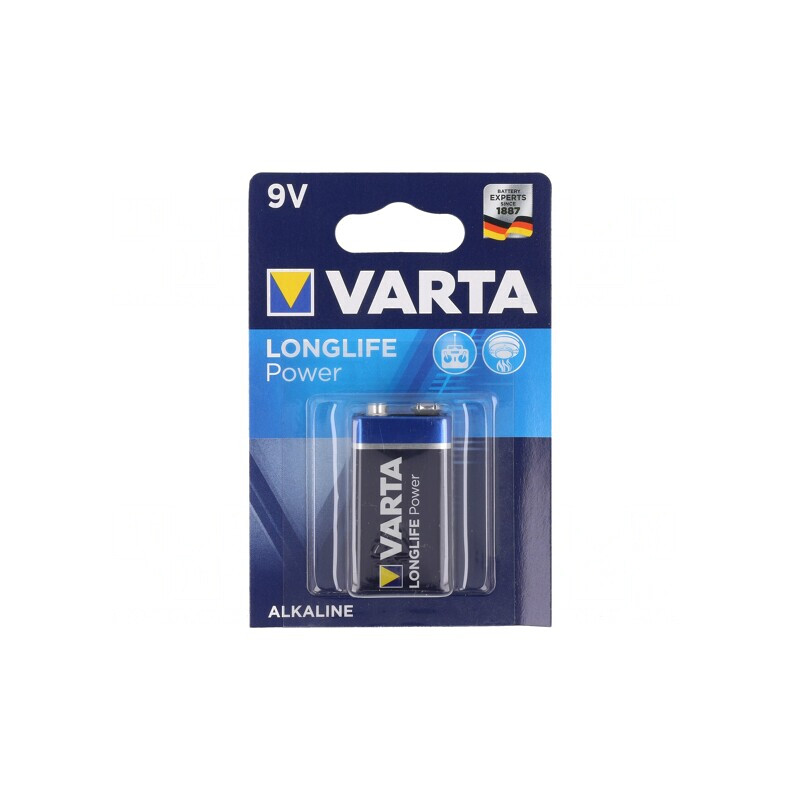 Baterie Alcalină 9V Nereîncărcabilă LONGLIFE Power | Electronic-mag.ro | Componente Electronice