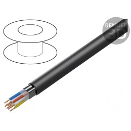 Cablu sârmă cupru PE negru 7x2x0,8mm Ø9,9mm