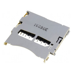 Conector Carduri SD SMT Aurit 9 PIN | Electronic-mag.ro | Componente Electronice