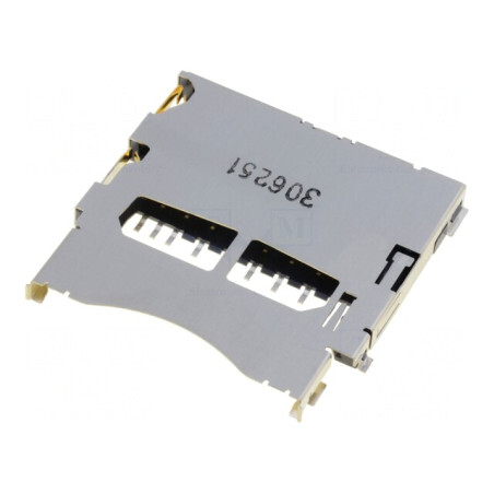 Conector Carduri SD SMT Aurit 9 PIN | Electronic-mag.ro | Componente Electronice