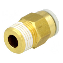 Racord Push-in Filetat Simplu 1-10 bar Alamă R 1/8 | Electronic-mag.ro | Componente Electronice