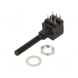 Potențiometru Axial 200Ω 200mW THT 6mm Plastic Stereofonic | Electronic-mag.ro | Componente Electronice
